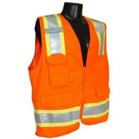 RADIANS Sv6Oxl Xl Safety Vestcliiorg Solid/Mesh W/Pockets2 Tone 893728915